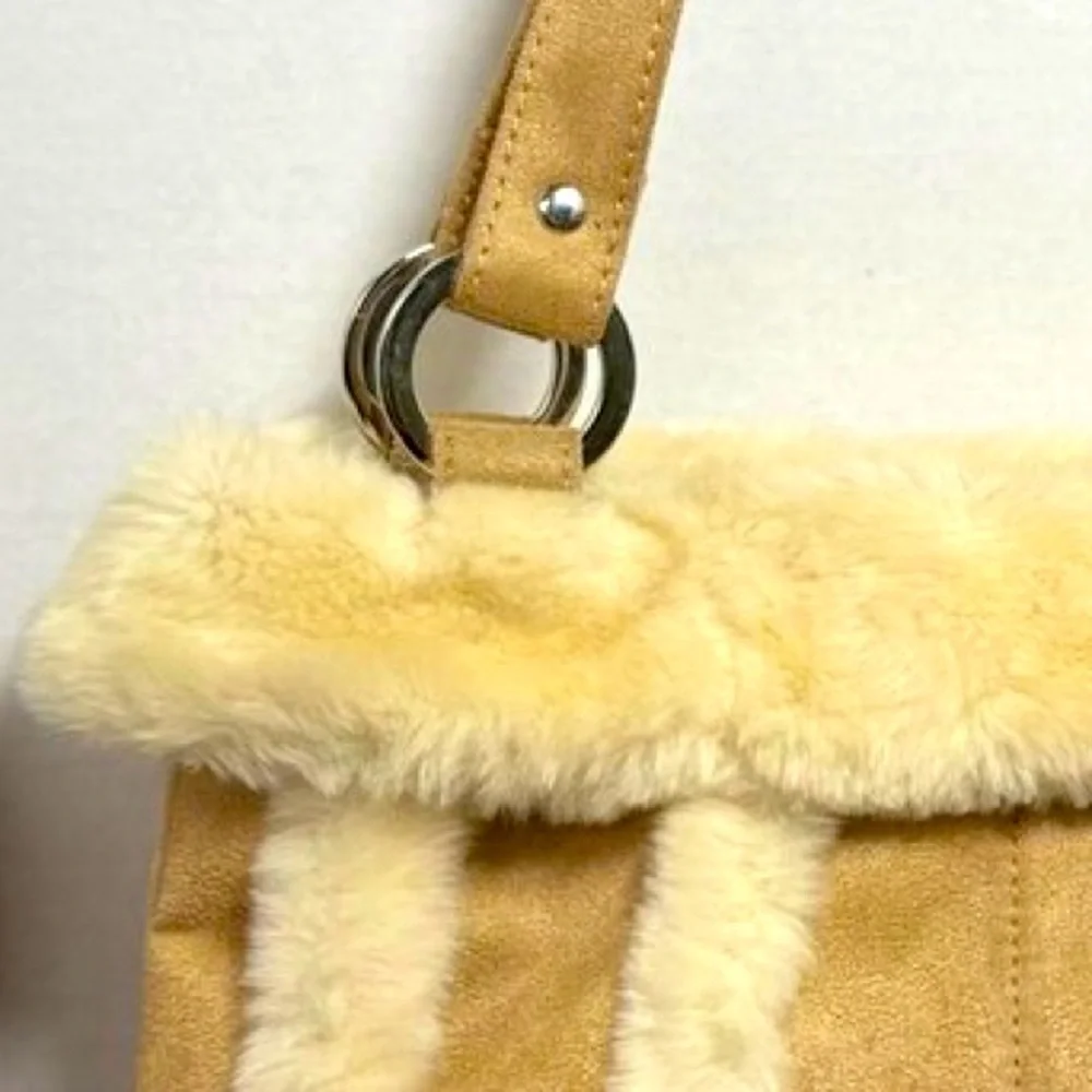 Bath & Body Works Faux Suede & Fur Shoulder Bag